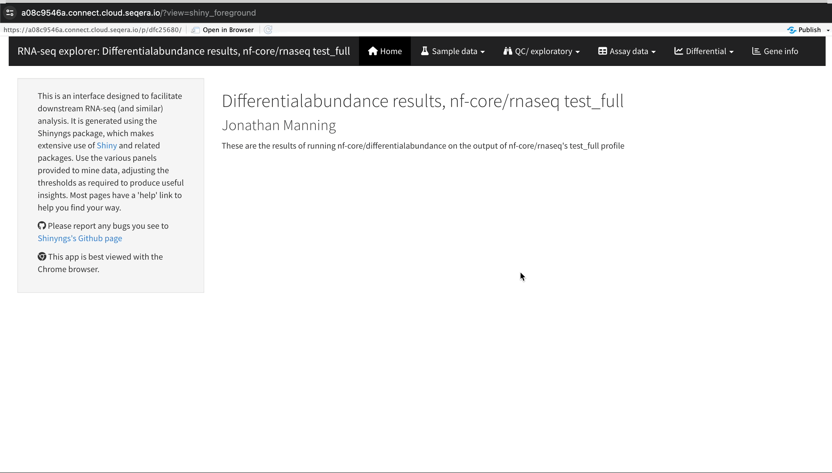 Explore the RShiny app
